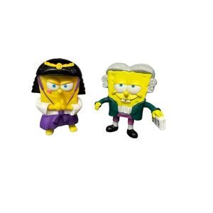 Two 2005 Burger King SpongeBob ‘Lost In Time’ Composer & Samurai Knight Toys